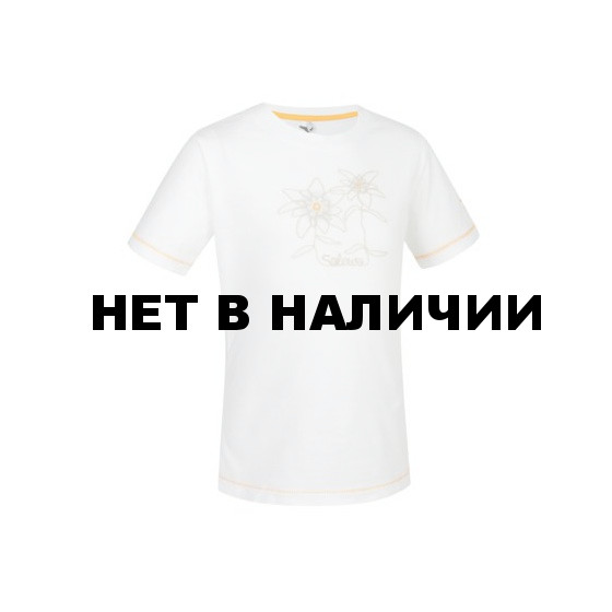 Футболка для активного отдыха Salewa Kids WOODS CO G S/S TEE white