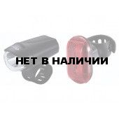 Фонарь (комплект) BBB EcoCombo EcoBeam headlight 0.2W black, black strap 3x AAA and Redlaser rear light 2xAAA (BLS-76)