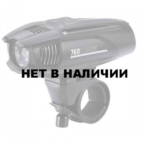 Фонарь передний BBB Strike 760 lumen LED black rechargealbe lithium ion 2600mAh battery (BLS-74) 