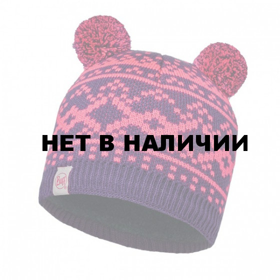 Шапка BUFF 2016-17 KNITTED KIDS COLLECTION CHILD KNITTED & POLAR HAT BUFF NOVY PLUM 