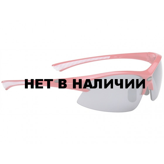 Очки солнцезащитные BBB Impulse PC Smoke flash mirror lens white tips red (BSG-38)