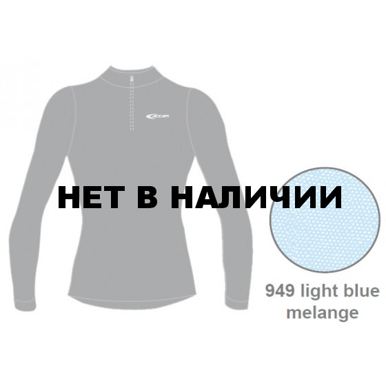 Футболка с длинным рукавом ACCAPI TECNOSOFT PLUS LONG SL.T-SHIRT 1/2 ZIP LADY (light blue mel) синий 