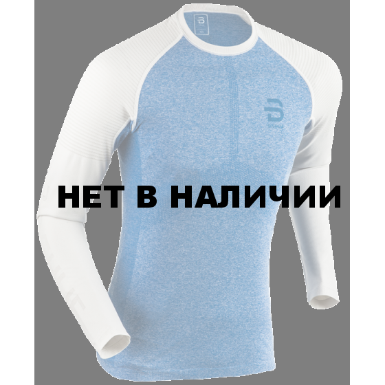 Футболка с длинным рукавом беговая Bjorn Daehlie 2018 Long Sleeve Light Seamless Blue