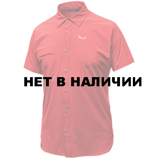 Рубашка с коротким рукавом туристическая Salewa 2018 PUEZ MINICHECK DRY M S/S SRT bergrot