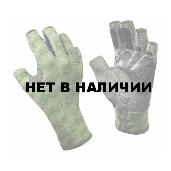 Перчатки рыболовные BUFF Pro Series Angler Gloves Skoolin Sage (св. зеленый) 