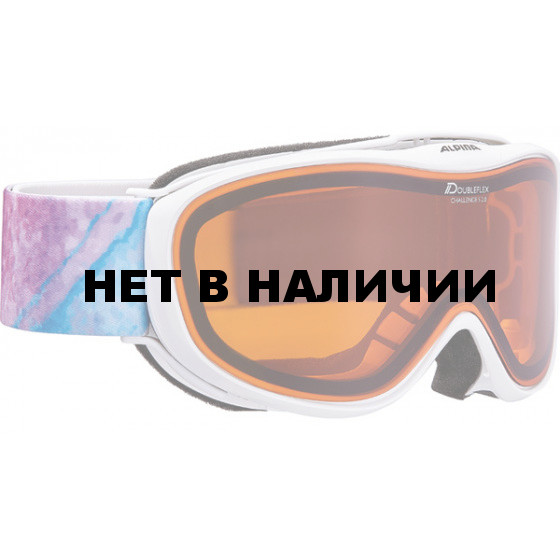 Очки горнолыжные Alpina CHALLENGE S 2.0 DH white/blue/pink/print (periwinkle storm) (S30)