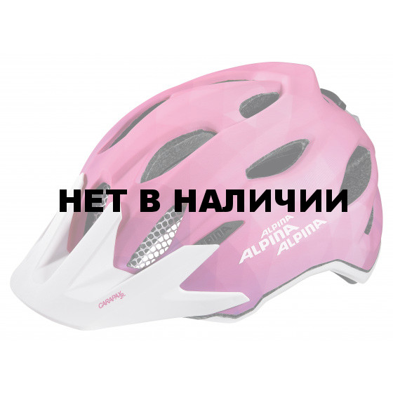 Велошлем Alpina 2018 Carapax Jr. Flash pink-white