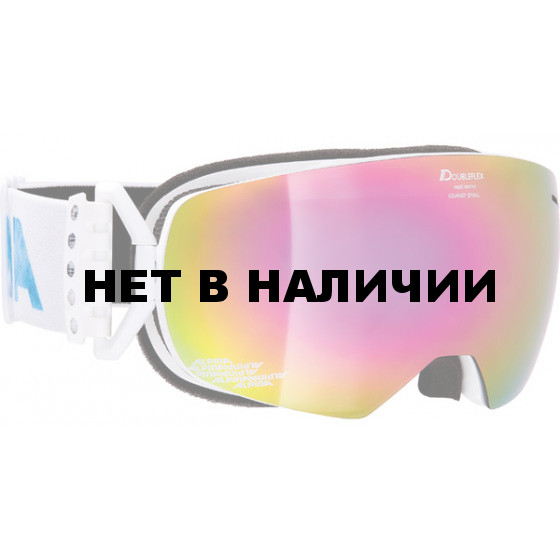 Очки горнолыжные Alpina GRANBY S MM white/blue/pink/print (periwinkle storm) (б/р:ONE SIZE)