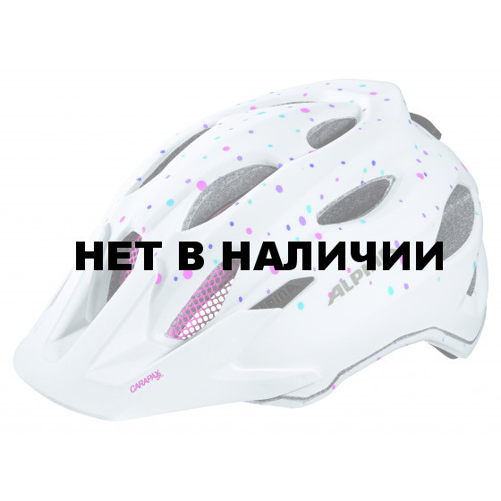 Велошлем Alpina 2018 Carapax Jr. white polka dots