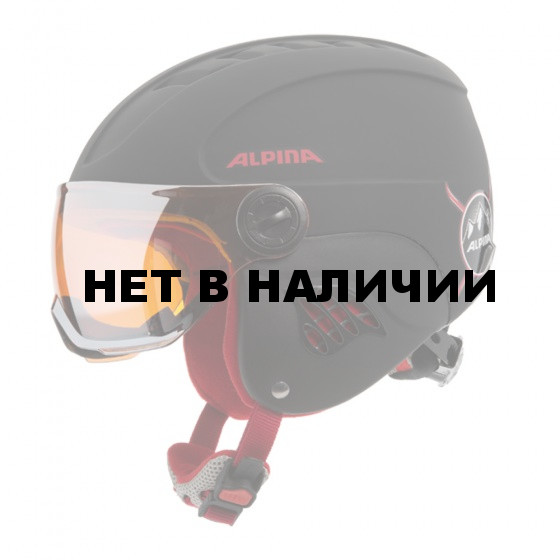 Зимний Шлем Alpina CARAT L.E. VISOR HM black-red matt 