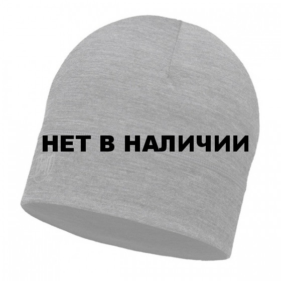 Шапка BUFF 2016-17 WOOL BUFF MERINO WOOL 1 LAYER HAT BUFF SOLID GREY
