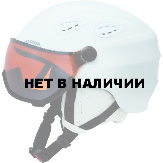 Зимний шлем с визором Alpina 2018-19 GRAP Visor HM white matt