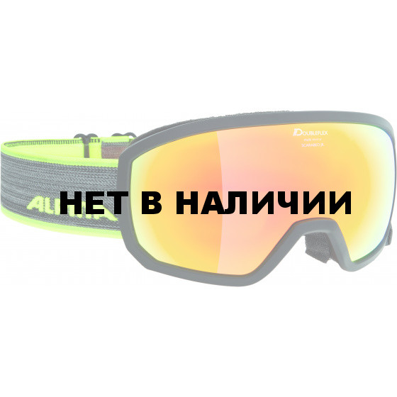 Очки горнолыжные Alpina SCARABEO JR. MM black MM red sph. S2 / MM red sph. S2 (7-14)