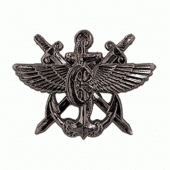 Эмблема петличная Служба военных сообщений нового образца полевая металл