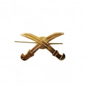 Эмблема петличная Казачья нового образца золото металл