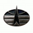 Эмблема петличная Космические войска нового образца полевая металл