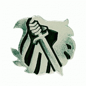 Эмблема петличная Охранник полевая металл