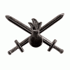 Эмблема петличная Сухопутные войска нового образца полевая металл