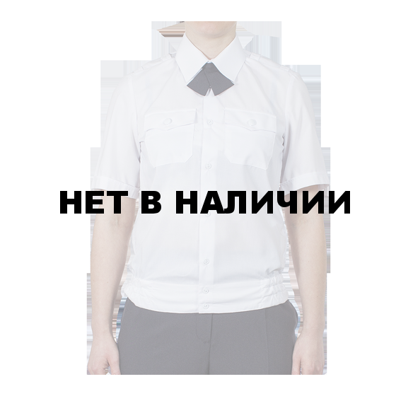 Блуза ПОЛИЦИЯ женская белая с коротким рукавом на резинке 