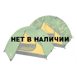Трехместная туристическая палатка с двумя входам и двумя тамбурами KSL Camp 3 зеленый