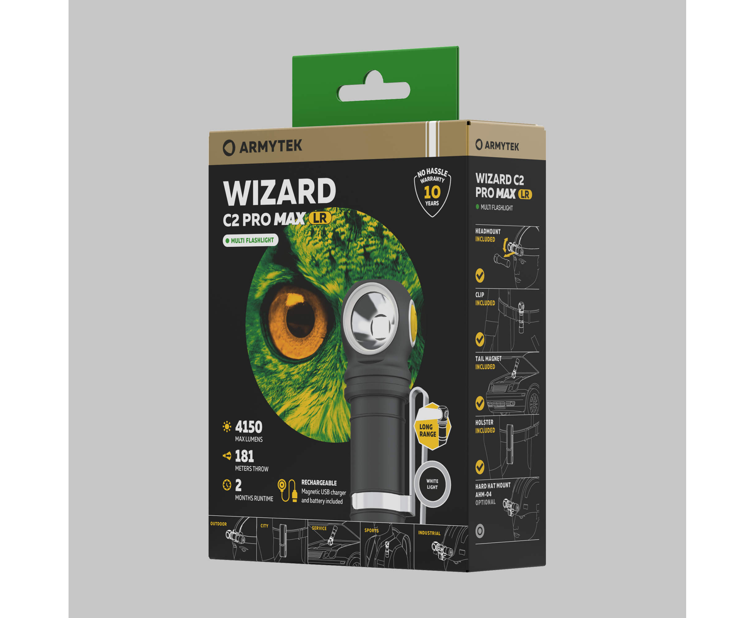 Фонарь Wizard C2 Pro MAX Magnet USB LR Белый Armytek, производитель Armytek  Купить - Интернет-магазин форменной одежды forma-odezhda.com