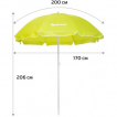 Зонт пляжный d 2,00м прямой NISUS