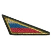 Нашивка на берет Флаг РФ треугольный большой вышивка люрекс