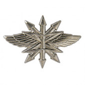 Эмблема петличная Войска связи нового образца полевая металл