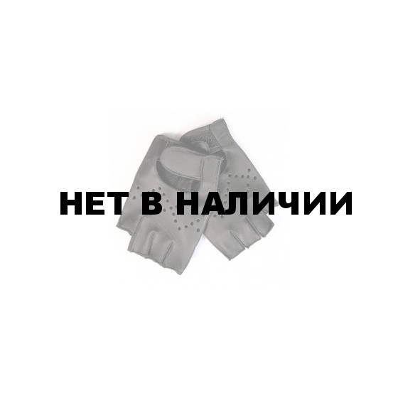 Перчатки без пальцев кож.