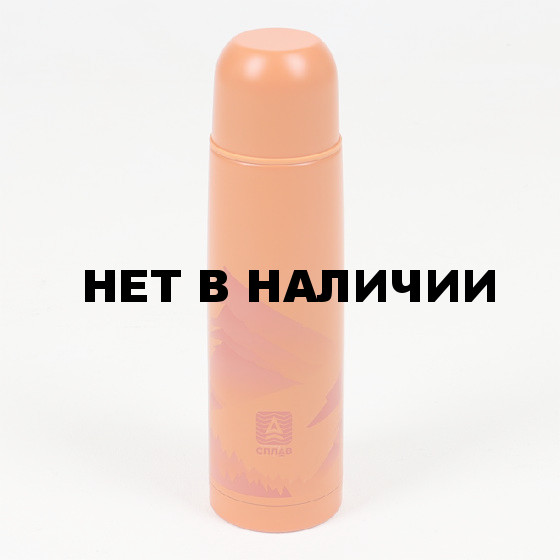 Термос Сплав SB-800 оранжевый принт