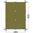 Тент  TARP 4 light olive, 2493.333