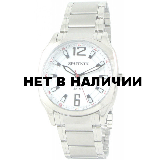 Мужские наручные часы Спутник М-996671/1 (бел.,черн.оф.)