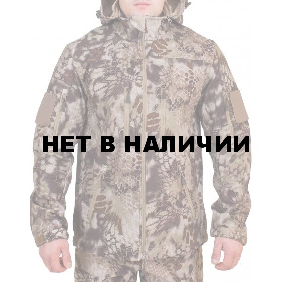 Куртка с капюшоном МПА-26-01 (ткань софтшелл), камуфляж питон скала