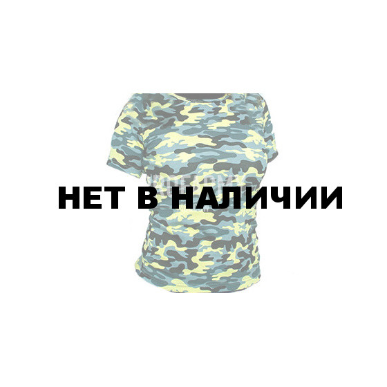 Футболка женская, короткий рукав, Yellow Camo