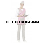 Комплект Стиль (фартук-сарафан, брюки, пилотка) цвет розовый+серый