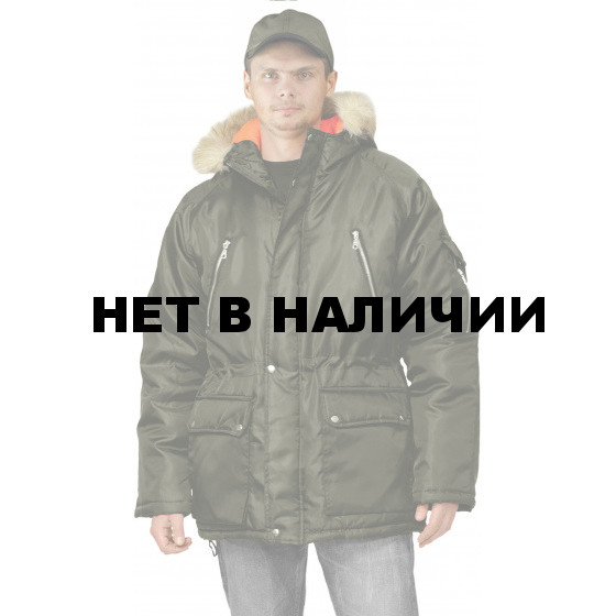 Куртка зимняя АЛЯСКА удлиненная цвет: хаки