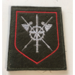Нашивка на рукав с липучкой 100 полк ОПО Таманской дивизии олива красный кант вышивка шелк