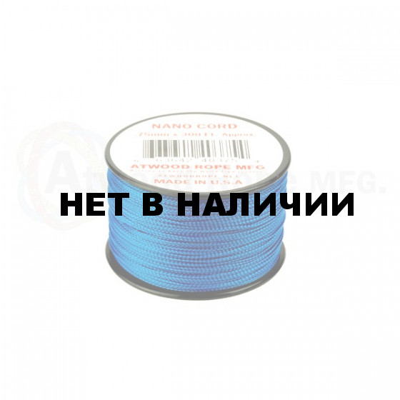 Паракорд ATWOODROPE .75мм x 300' NANO CORD 90м blue