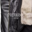 Куртка кожаная Классика с мехом черная