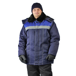 Куртка зимняя УРАЛ цвет: т.синий/василек