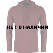 Футболка L/S-2 с капюшоном меланж бургунди