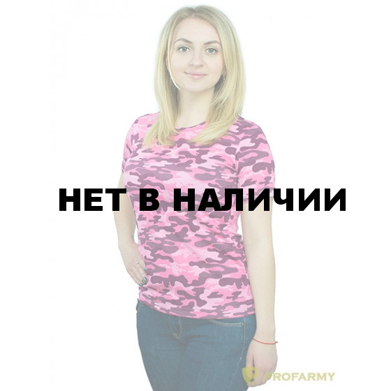 Футболка женская, короткий рукав, Pink Camo