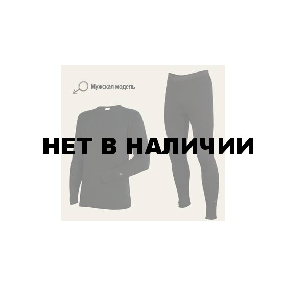 Комплект мужского термобелья Laplandic: рубашка + кальсоны (A50-S-BK / A50-P-BK)