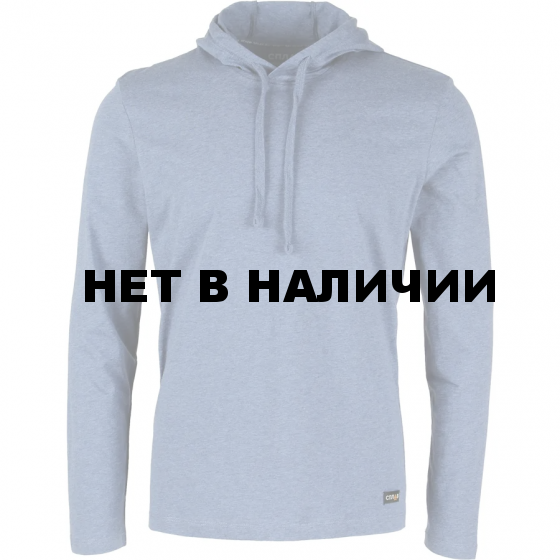 Футболка L/S-2 с капюшоном меланж cиний