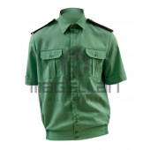 Рубашка РОСГВАРДИЯ офисная с коротким рукавом цвет зеленый (спаржа) на резинке