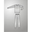 Комплект женского термобелья Guahoo: рубашка + лосины (651A-GY / 651P-BK)