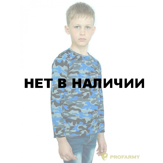 Футболка детская Navy Blue Camo длинный рукав