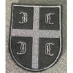 Нашивка на рукав Армия Сербии черная с серым с липучкой