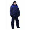 Костюм мужской Буран зимний темно-синий с васильковым
