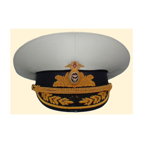 Фуражка ВМФ летняя адмиральская золото